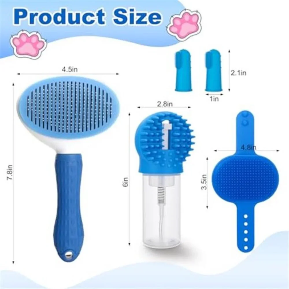 Dog Bath Brush Scrubber Kit,Pet Shower Washing Brush Bathing Supplies